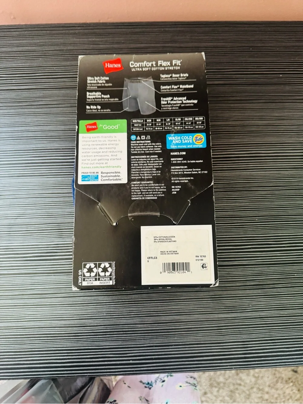 Hanes Comfort Flex Fit Men's Boxer Briefs - Teal & Gray (3-Pack)